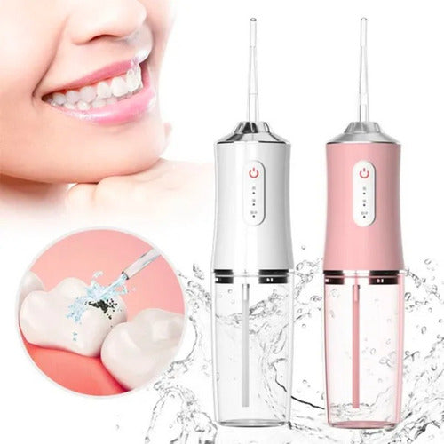 Combo irrigador bucal + lápiz blanqueador dental